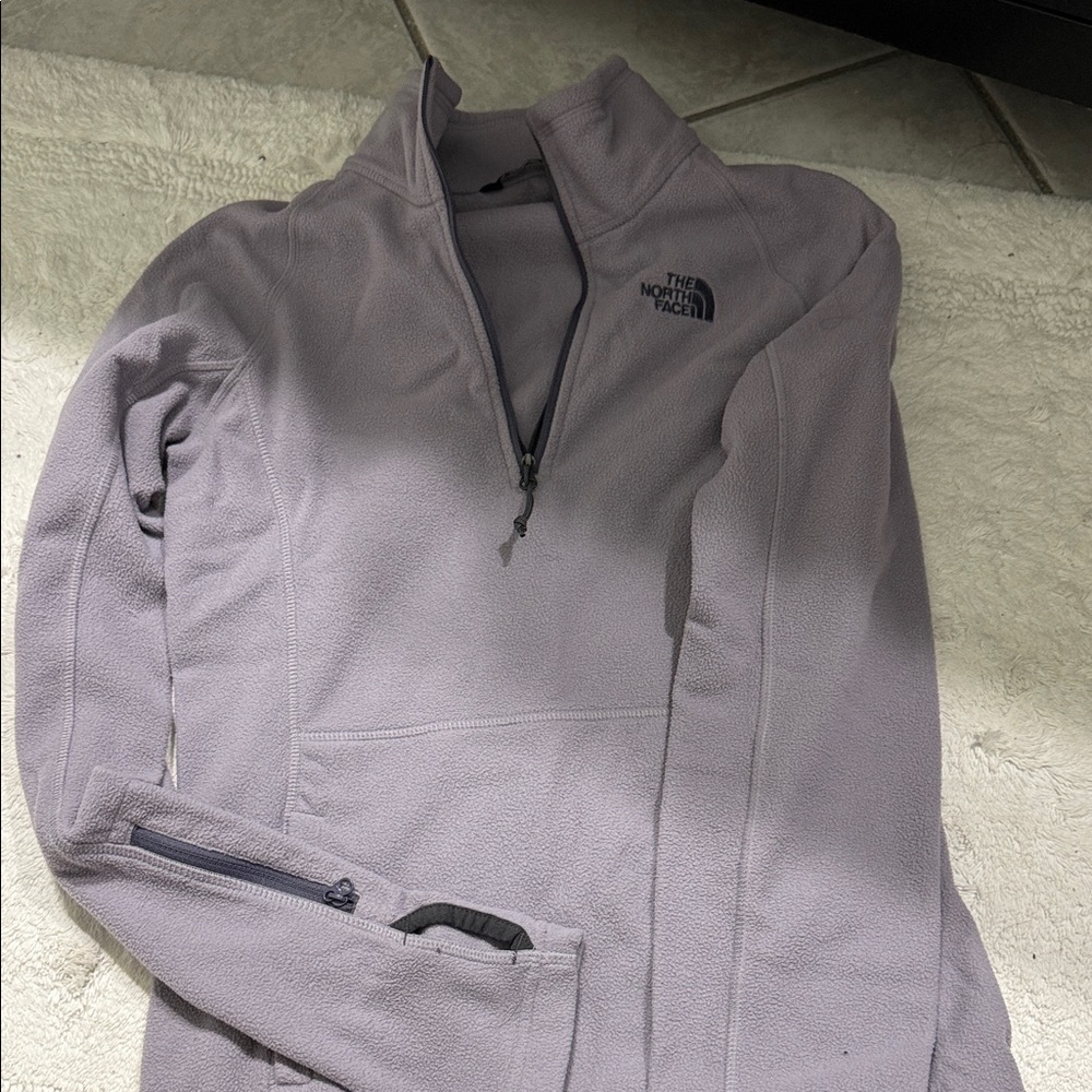The North Face Lavender 1/4 Zip Teddy Fleece Jacket